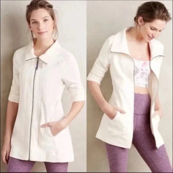 Anthropologie Saturday Sunday Cream Jacket m - Picture 9 of 9